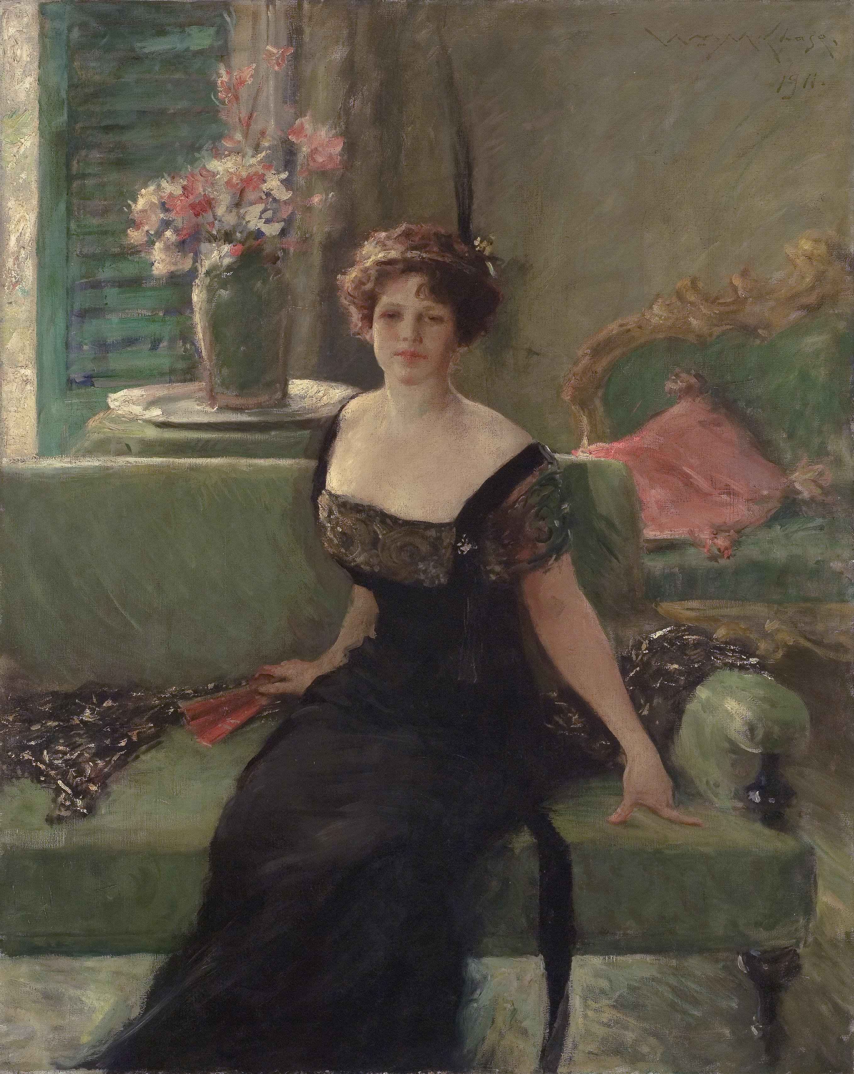 《一位黑衣女士的肖像（安妮·特拉奎尔·朗）》