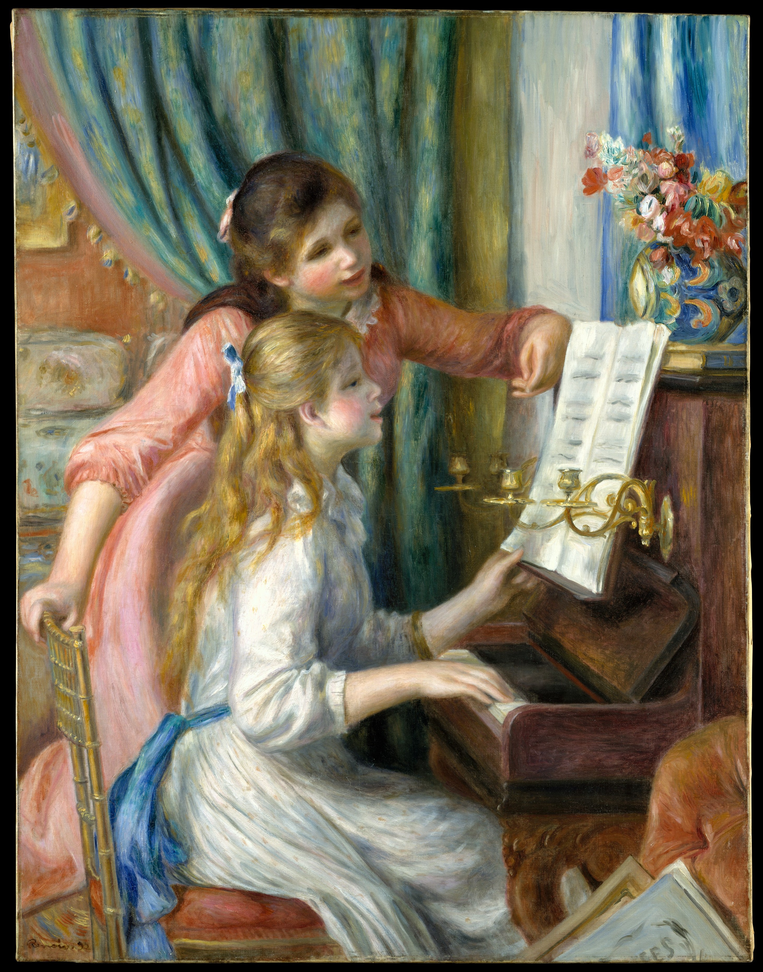 《弹钢琴的两少女》