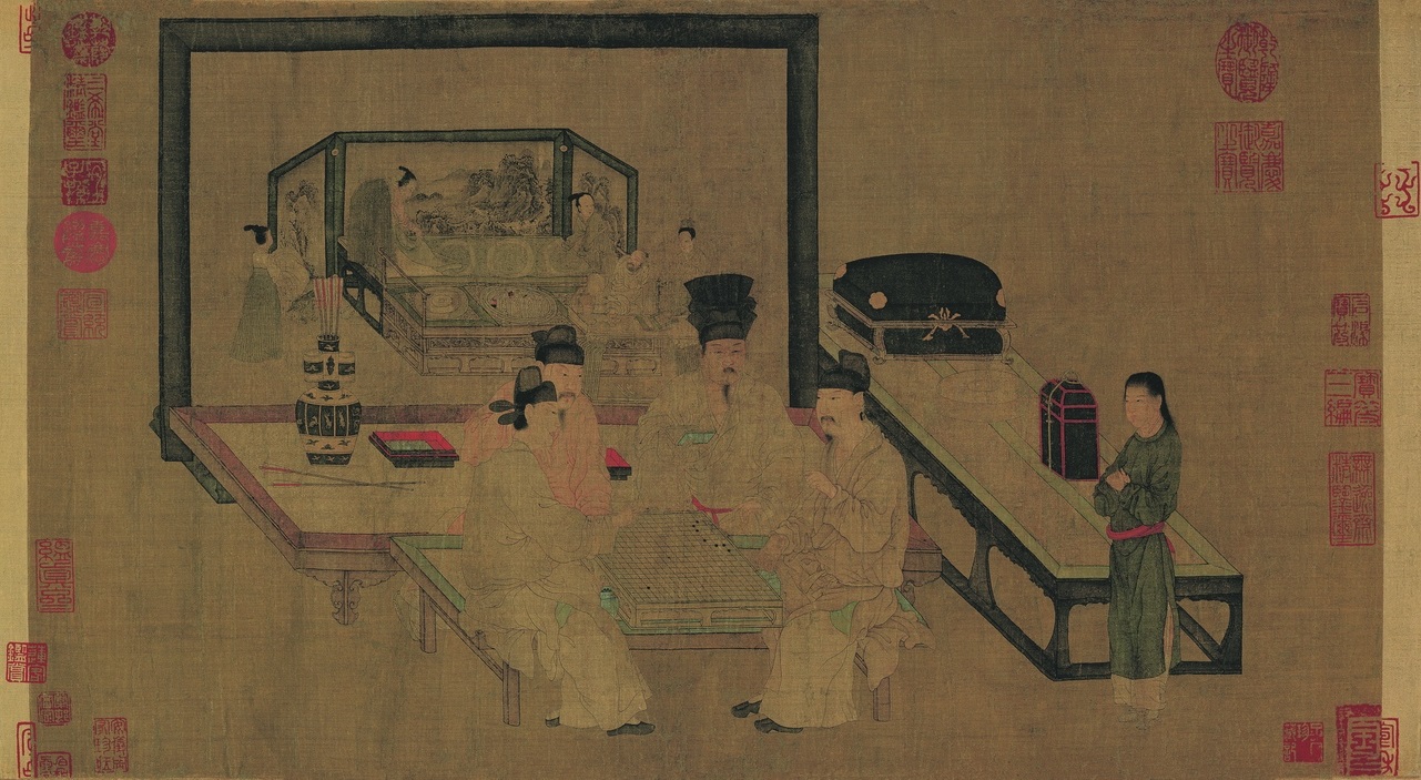 《重屏会棋图》