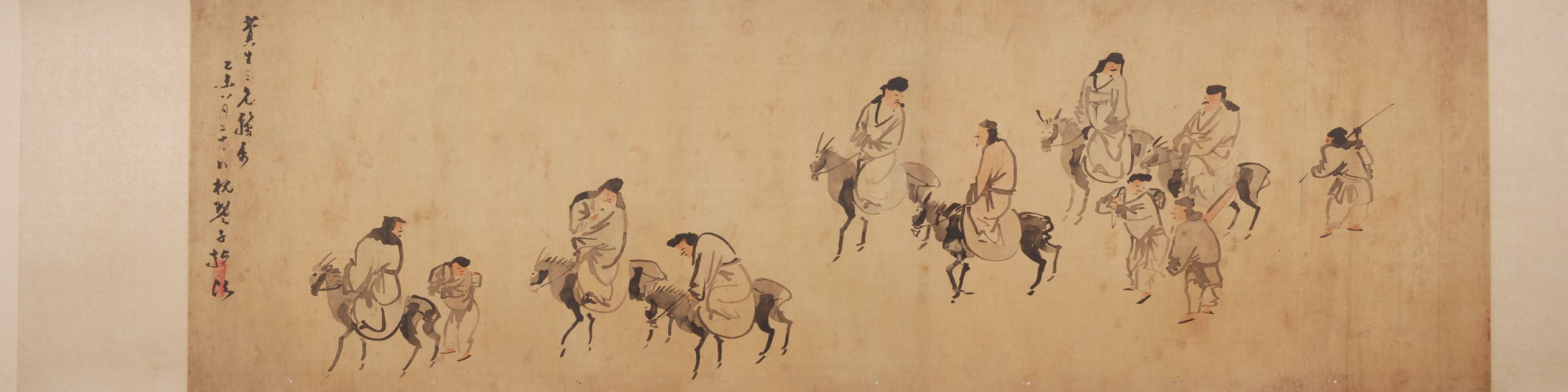 《七贤策蹇图卷》