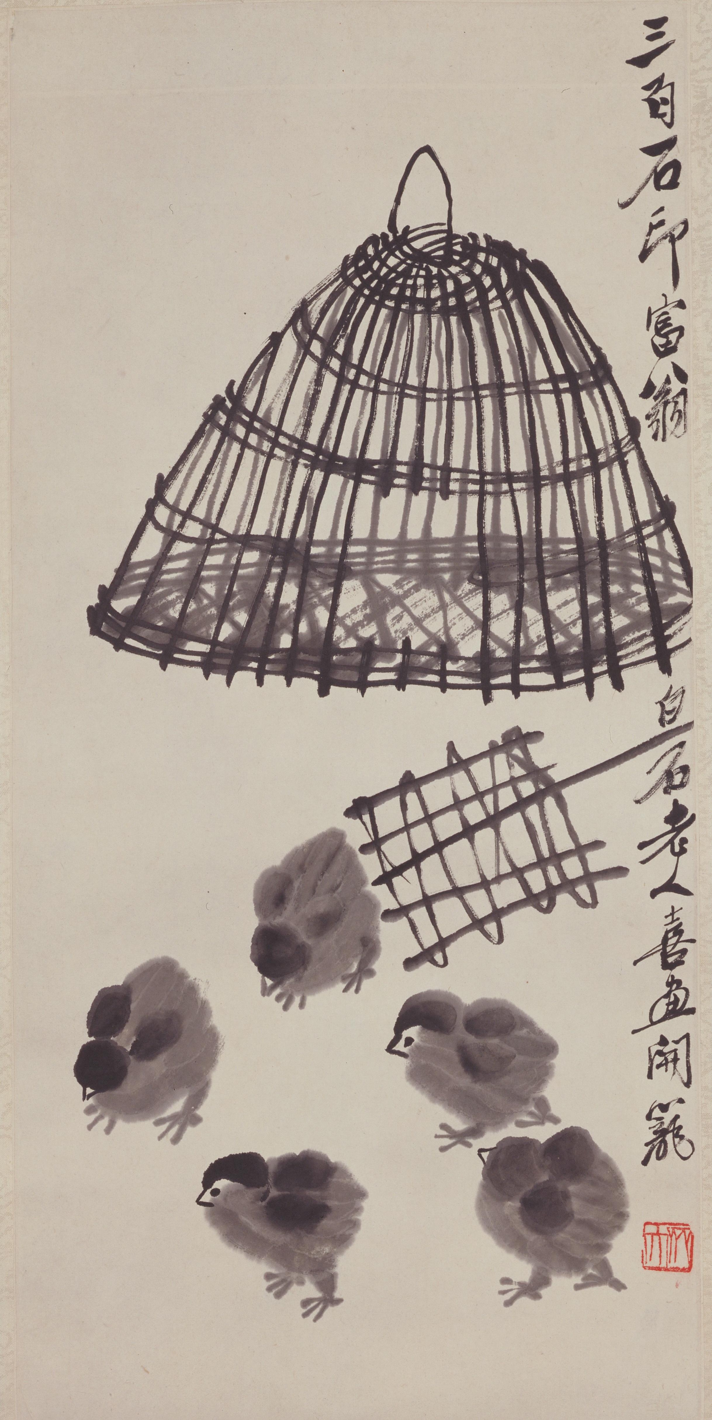 《雏鸡出笼图》