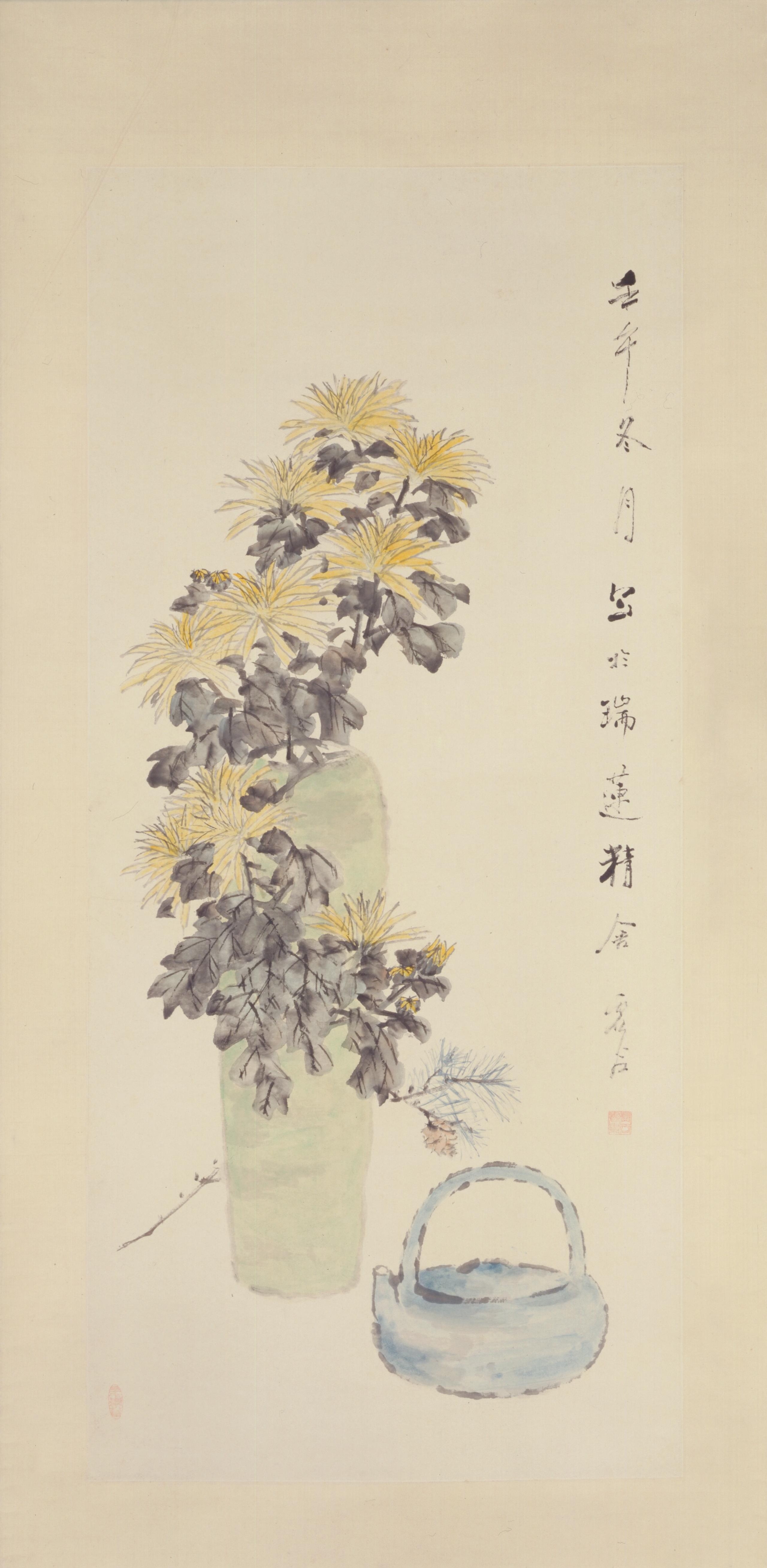 《瓶菊图》