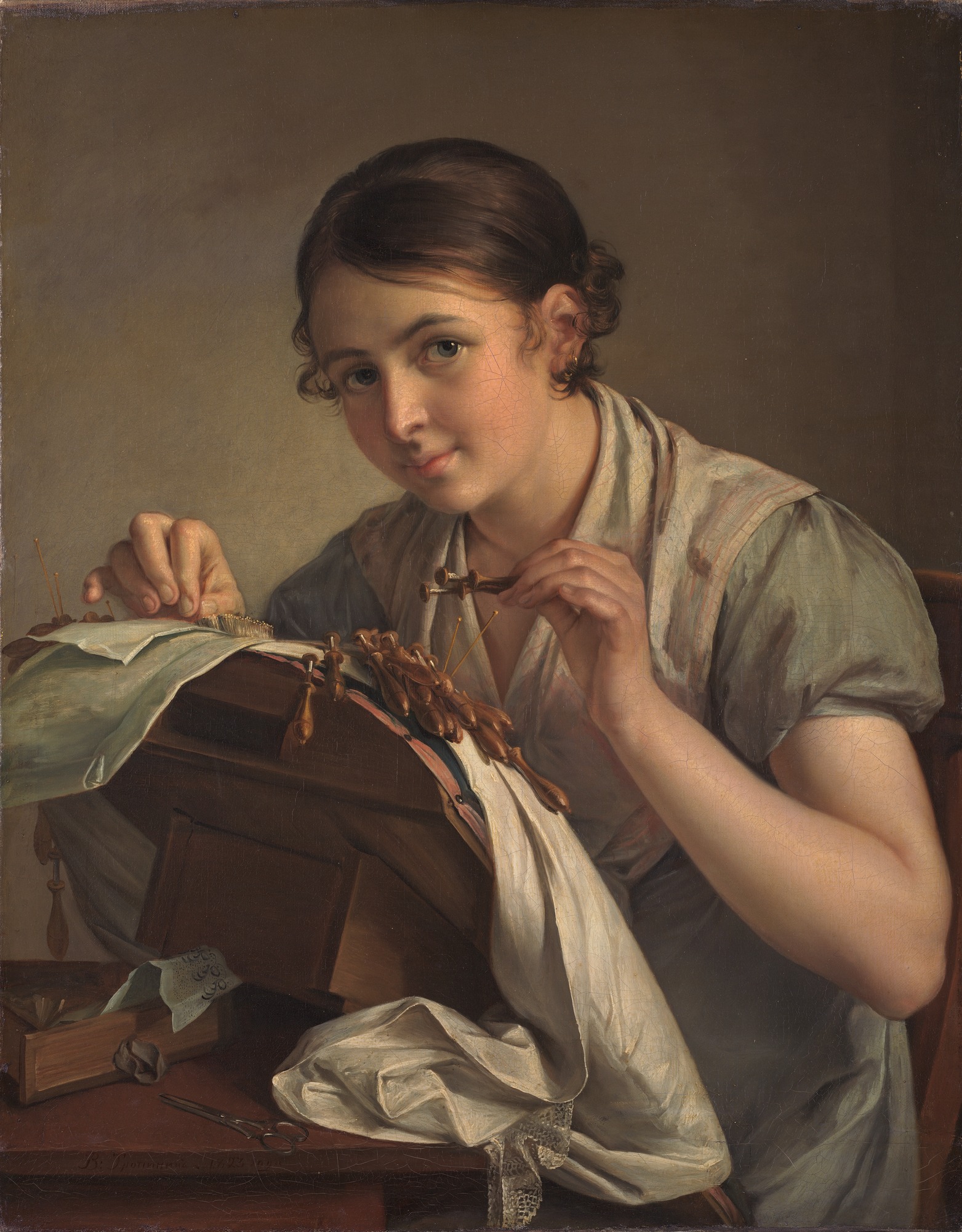 《花边女工》