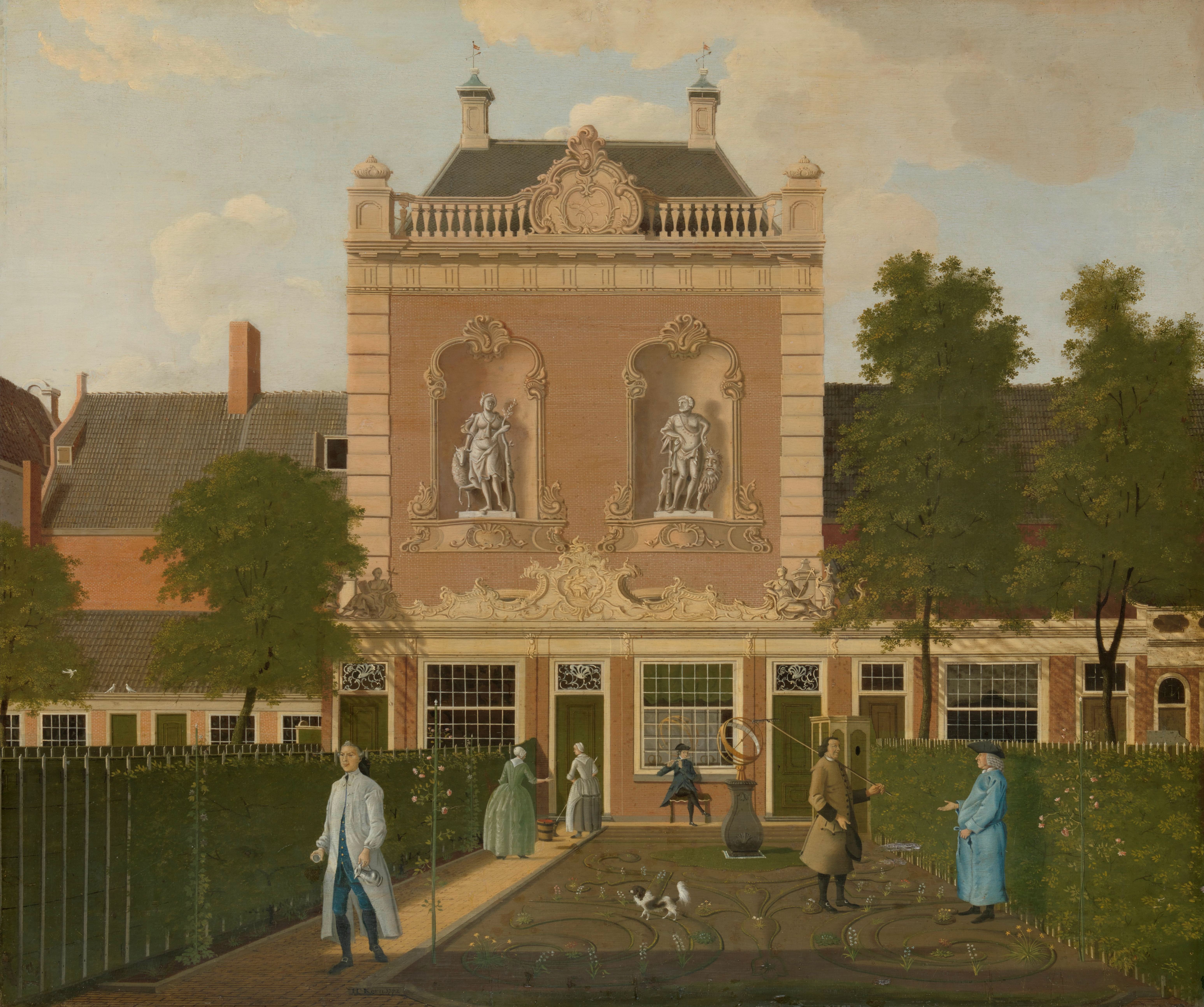 《阿姆斯特丹 Keizersgracht 524 的花园和马车房》