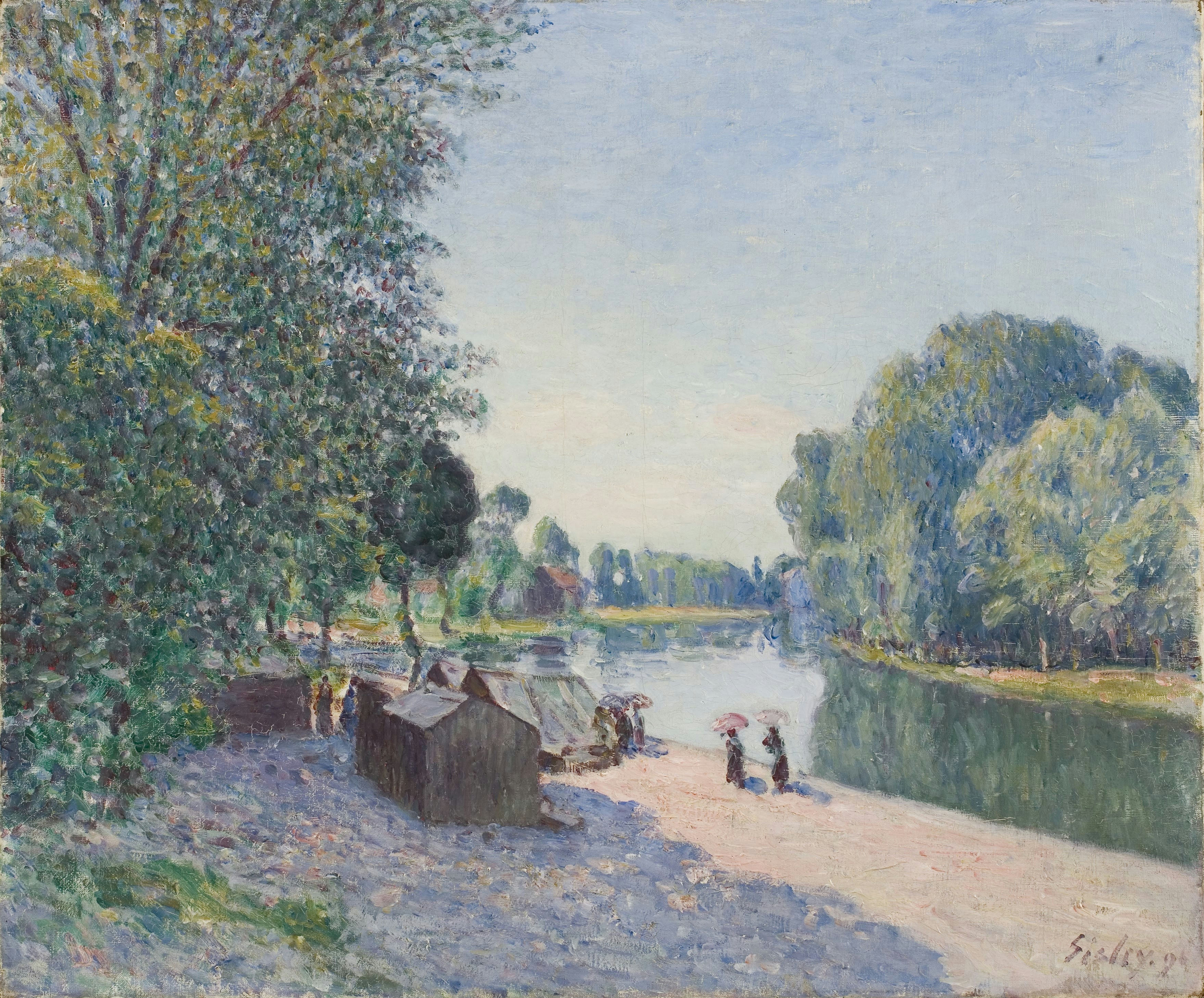 《Cabanes au bord au Loing AKA Soleil du Matin》