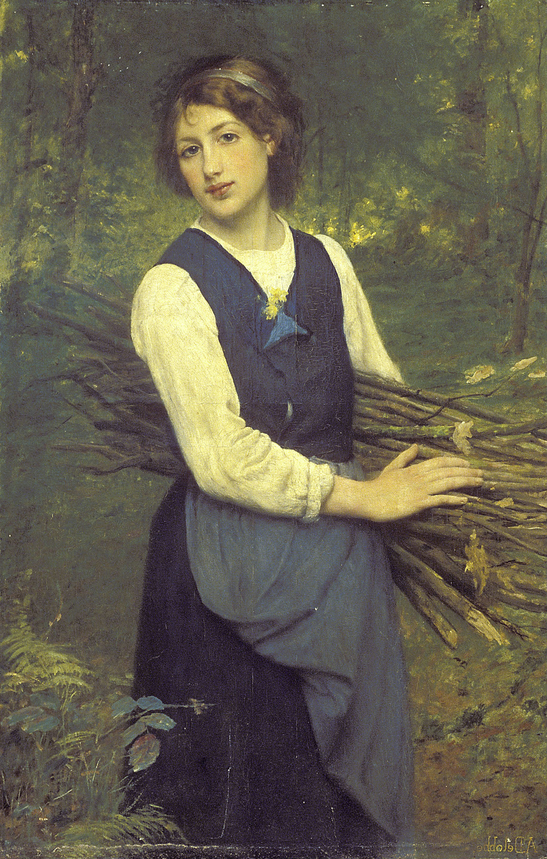 《女人和柴捆》